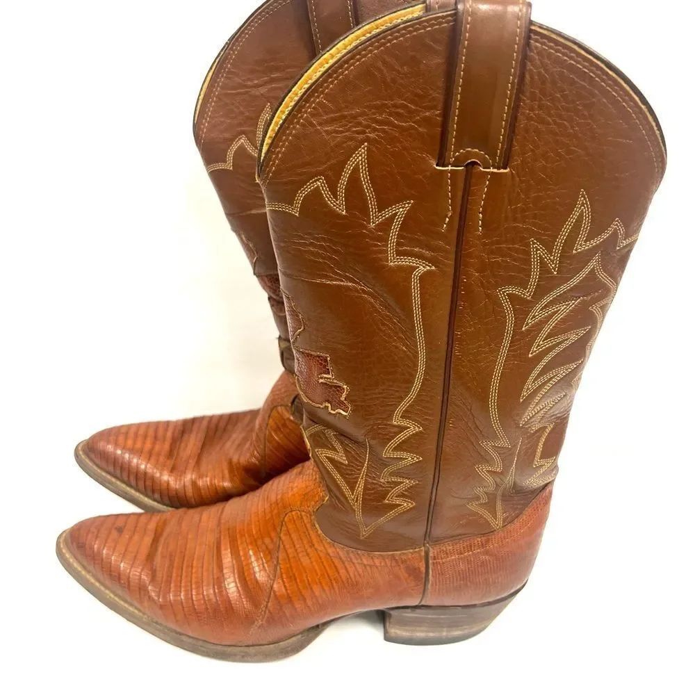 Justin Leather Cowboy Boots Sz 9.5 D